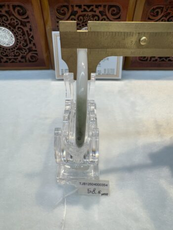 Certified Real Jade Bangle (Jadeite) #4000354 size 58mm - Image 6