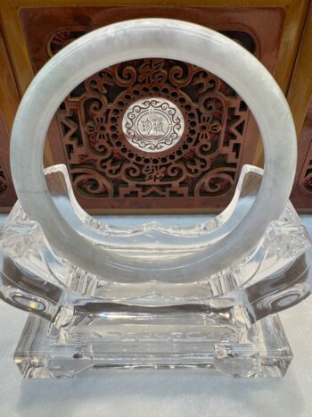 Certified Real Jade Bangle (Jadeite) #4000076 size 58mm