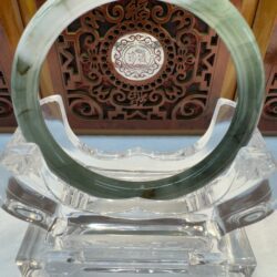Certified Real Jade Bangle (Jadeite) #4000493 size 58mm