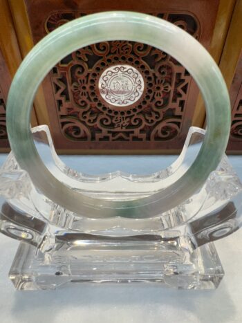 Certified Real Jade Bangle (Jadeite) #4000185 size 58mm - Image 4