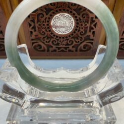 Certified Real Jade Bangle (Jadeite) #4000185 size 58mm
