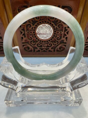 Certified Real Jade Bangle (Jadeite) #4000185 size 58mm