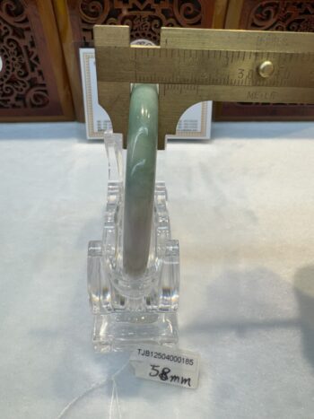 Certified Real Jade Bangle (Jadeite) #4000185 size 58mm - Image 7
