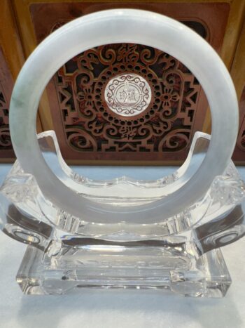 Certified Real Jade Bangle (Jadeite) #4000509 size 58mm