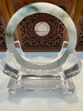 Certified Real Jade Bangle (Jadeite) #4000612 size 58mm - Image 4