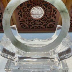Certified Real Jade Bangle (Jadeite) #4000612 size 58mm