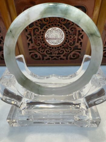 Certified Real Jade Bangle (Jadeite) #4000612 size 58mm