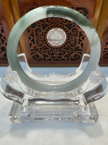 Certified Real Jade Bangle (Jadeite) #4000451 size 58mm - Image 7