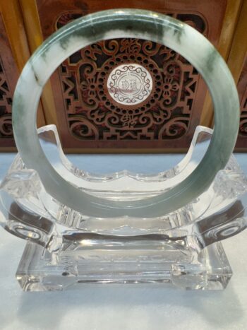 Certified Real Jade Bangle (Jadeite) #4000451 size 58mm