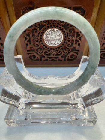 Certified Real Jade Bangle (Jadeite) #000583 size 58mm - Image 3