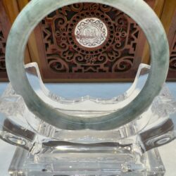 Certified Real Jade Bangle (Jadeite) #000583 size 58mm
