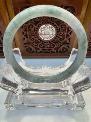 Certified Real Jade Bangle (Jadeite) #000583 size 58mm