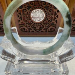 Certified Real Jade Bangle (Jadeite) #4001291 size 58mm