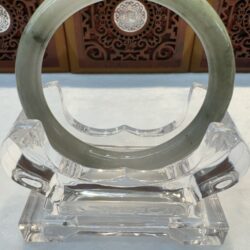 Certified Real Jade Bangle (Jadeite) #5002823 size 58mm