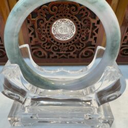 Certified Real Jade Bangle (Jadeite) #5002081 size 58mm