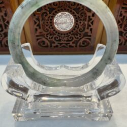 Certified Real Jade Bangle (Jadeite) #5001796 size 59mm