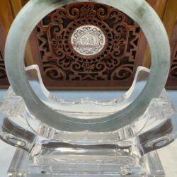 Certified Real Jade Bangle (Jadeite) #5001775 size 59mm