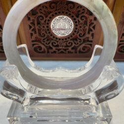 Certified Real Jade Bangle (Jadeite) #5002930 size 58mm