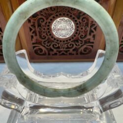 Certified Real Jade Bangle (Jadeite) #5002125 size 58mm