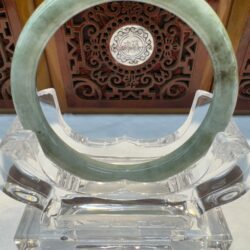 Certified Real Jade Bangle (Jadeite) #5002007 size 58mm