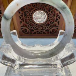 Certified Real Jade Bangle (Jadeite) #5002955 size 58mm