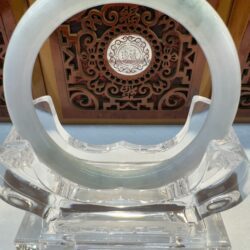 Certified Real Jade Bangle (Jadeite) #4000223 size 59mm