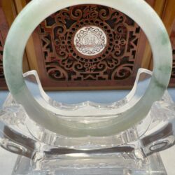 Certified Real Jade Bangle (Jadeite) #4000180 size 60mm