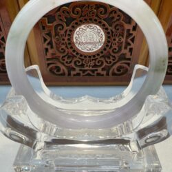 Certified Real Jade Bangle (Jadeite) #4000668 size 60mm