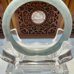 Certified Real Jade Bangle (Jadeite) #4000356 size 60mm