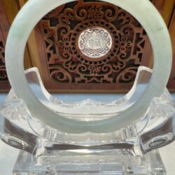 Certified Real Jade Bangle (Jadeite) #4000530 size 60mm