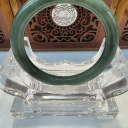 Deep green jade bangle