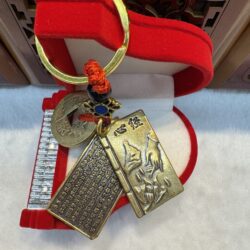 Chinese decor with red and gold elements.