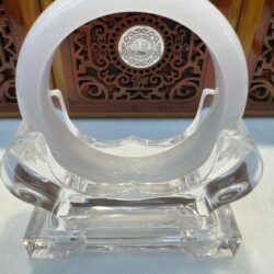 Front view white jade bangle