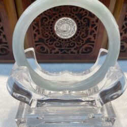 Certified Real Jade Bangle (Jadeite) #4000641 size 59mm