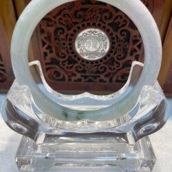 Certified Real Jade Bangle (Jadeite) #4000518 size 59mm