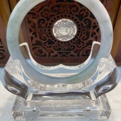 Certified Real Jade Bangle (Jadeite) #4000608 size 59mm
