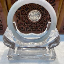 Certified Real Jade Bangle (Jadeite) #2003988  size 56mm