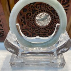 Certified Real Jade Bangle (Jadeite) #2002670  size 56mm