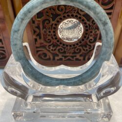 Certified Real Jade Bangle (Jadeite) #2003517  size 56mm