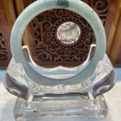 Certified Real Jade Bangle (Jadeite) #2002789 size 56mm