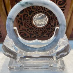 Certified Real Jade Bangle (Jadeite) #2003056 size 56mm