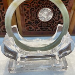 Certified Real Jade Bangle (Jadeite) #2001915 size 61mm