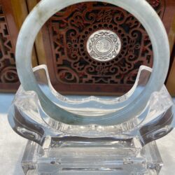 Certified Real Jade Bangle (Jadeite) #2002067 size 61mm