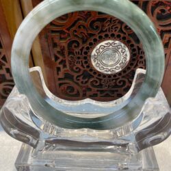 Certified Real Jade Bangle (Jadeite) #2003319 size 57mm