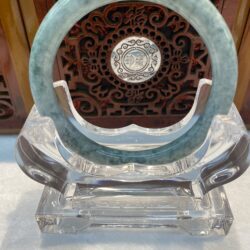 Certified Real Jade Bangle (Jadeite) #2003266 size 57mm