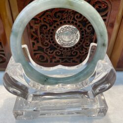 Certified Real Jade Bangle (Jadeite) #2002524size 57mm