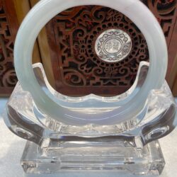 Certified Real Jade Bangle (Jadeite) #2003368 size 57mm