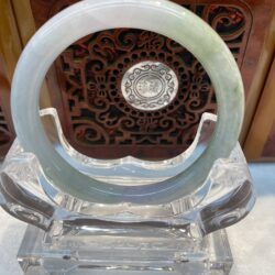 Certified Real Jade Bangle (Jadeite) #2003321 size 57mm