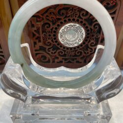 Certified Real Jade Bangle (Jadeite) #2003965 size 57mm