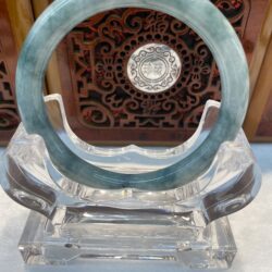 Certified Real Jade Bangle (Jadeite) #2002654 size 57mm